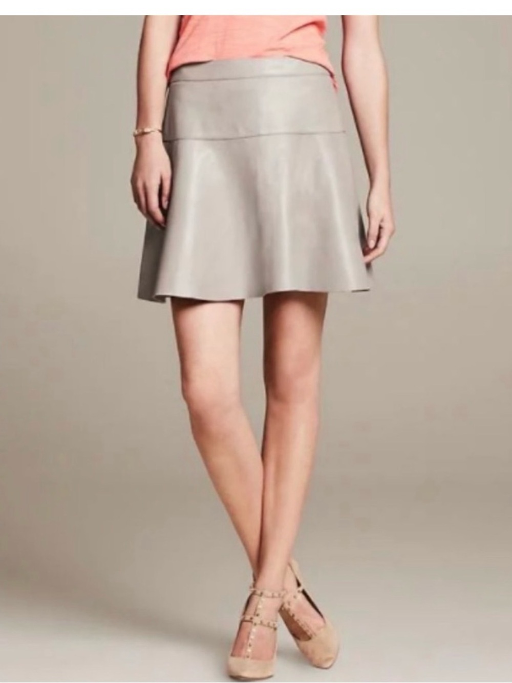 Banana Republic leather mini skirt